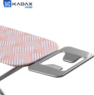 Праскадошка KADAX з термостійкою підставкою для праски, складана, регульована по висоті, міцний стіл для прасування з стійкими ніжками, лососевий колір