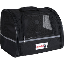 Чорна переносна сумка для собак H4L 38x28x30 см - переноска, транспортна коробка, сумка для собак