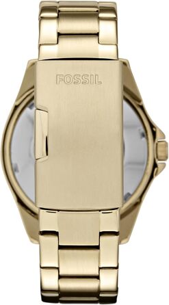 Годинник Fossil Riley для жінок: кварцовий хронограф з нержавіючої сталі або шкіряним ремінцем, золотистий колір, блискітки, 38 мм
