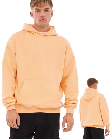 Унісекс худі Johnny Urban Cody Oversize — базовий однотонний світшот з капюшоном із щільної тканини, колір персиковий, розмір XS