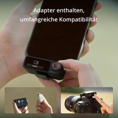 Беспроводной петличный микрофон DJI Mic 2 (1 передатчик + 1 приемник) с Bluetooth, шумоподавлением, 48 кГц/32-bit Float, дальность 250 м - для камеры, телефона, видеоблога