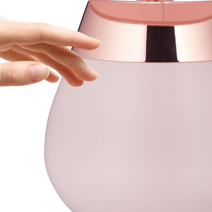 Нічна лампа Relaxdays з сенсорним керуванням, рожева, для вітальні та спальні, тканинний абажур, E14, 32x18 см