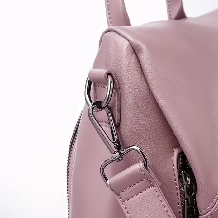 molshine Anti-Theft Backpack made from vegan leather, fashionable casual bag, travel daypack, shoulder backpack, handbags for women and men HB041 (Violet/Purple)