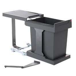 Hailo Solo Automatic Waste Bin - 20 Liter, Anthracit - Cabinet Mount, Drawer Pull-Out Waste Container