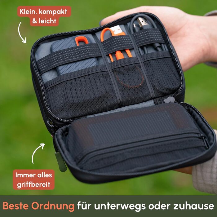 C-Rope Electronic Organizer for Travel | Size S | Cable Bag for Electronic Accessories | Portable Cable Organizer for Camera Accessories, etc.