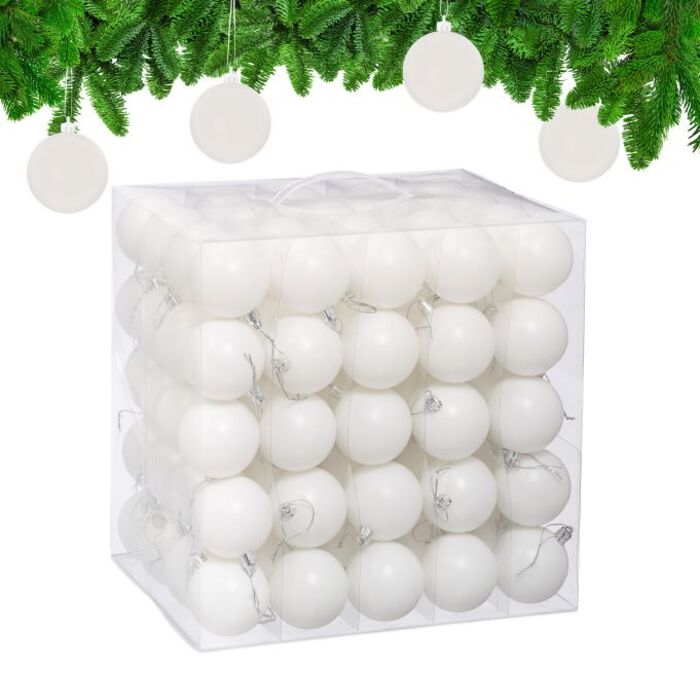 Relaxdays Set of 100 Christmas Baubles