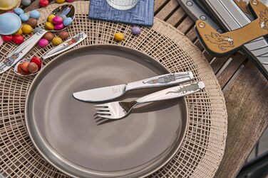 Набір дитячого посуду Zwilling Kinderbesteck Set, 4-piece, з тисненням зображень тварин, для дітей від 3 років, нержавіюча сталь 18/10, упаковка без пластику (Ritter Eckbert)