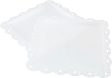 Підставка для тістечок Wagoodter 3 яруси, для тортів, десертів, на весілля, день народження, чаювання (біла)