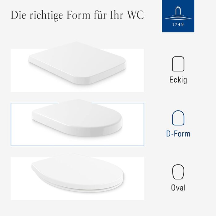 Сидіння для унітаза Villeroy & Boch O.novo D-подібне з мікроліфтом (SoftClose), Duroplast, матовий чорний