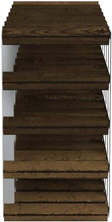 Cranville Wine Racks Classic 30 (6x4) Bottle Pine Wood and Galvanized Metal Wine Rack Fully Assembled (Brown, 136x66.5x74 cm)