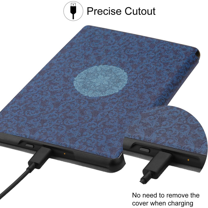 Чохол для Kindle 6' (11-го покоління) 2024/2022 (C2V2L3) - PU шкіра, захисний чохол з авто-сон/пробудження, Smart Cover, Löwenzahn (Блакитна квітка)