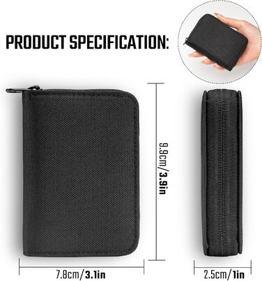 Тактичний гаманець TACTICAL_GEEK PC1 EDC, 11 відділень, нейлон, чорний, кредитні картки