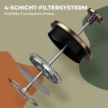 Френч-прес для кави 350мл з нержавіючої сталі, скляний, для дому, офісу, кемпінгу та подорожей