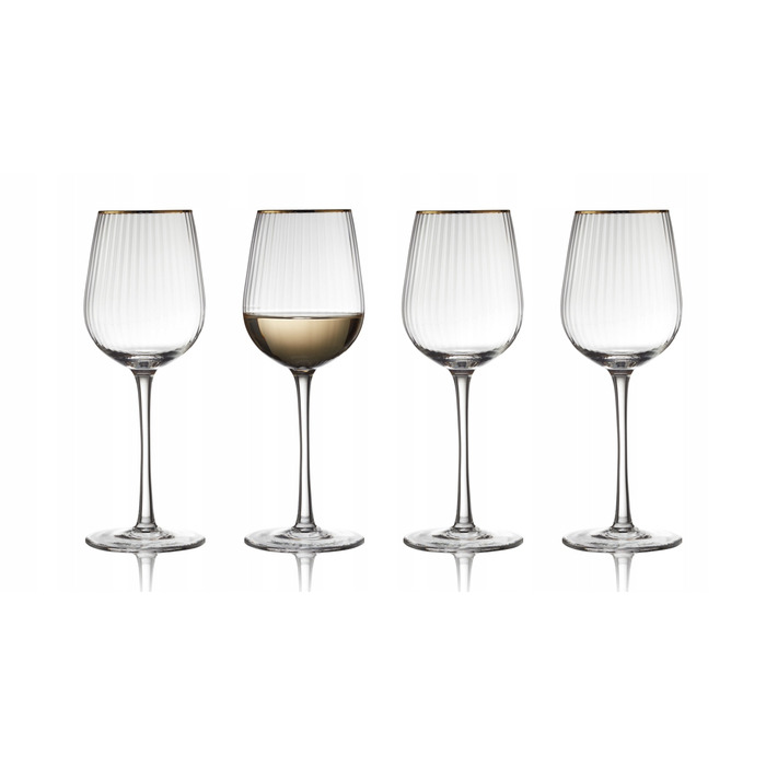 Келихи для білого вина Lyngby Glass Palermo, білі, 300 мл, 4 шт.