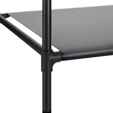 Corner Shelf, Black Non-Woven Fabric