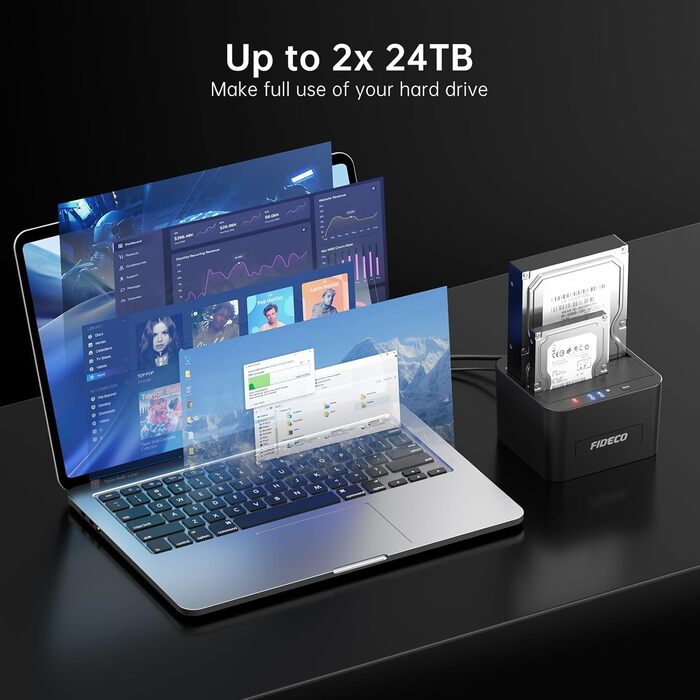 Док-станція для HDD/SSD FIDECO, USB 3.0, 2.5/3.5
