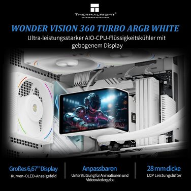Рідинне охолодження процесора Thermalright Wonder Vision 360 UB ARGB White, СРО з 6.67