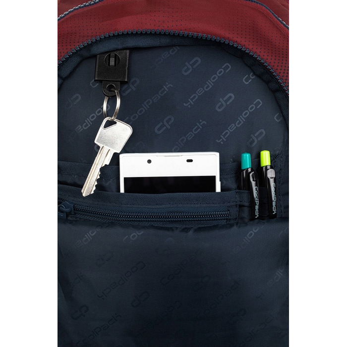Багатовідсінковий шкільний рюкзак CoolPack, 21 л (червоний, синій)