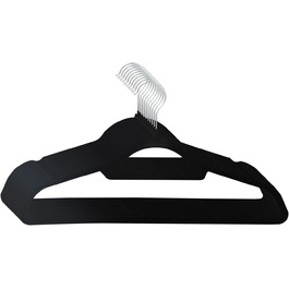 Набір вішалок для одягу SVITA 10 шт. для костюмів, чорного кольору, з антиковзаючим покриттям