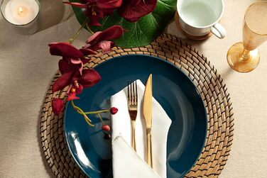 Otto Koenig 30-Piece Cutlery Set, Service for 6, Gold Stainless Steel Cutlery Set, Includes Knives, Forks, Spoons, and Coffee Spoons, High Quality, Modern Design, Dishwasher Safe, High Gloss Finish, Corrosion Resistant