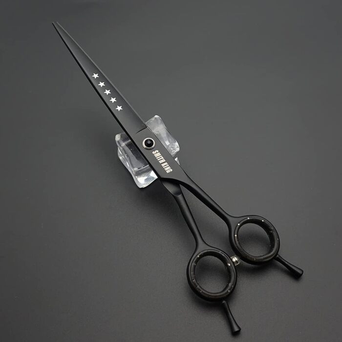 Набір професійних ножиць для грумінгу собак 7,0 дюймів (4 предмети) - прямі, для розрідження, вигнуті, для чухання, гребінець, для правші та лівші