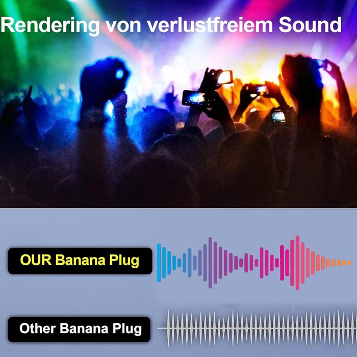 4 шт. бананові конектори для акустичних кабелів, 4 мм, аудіо-роз'єми для підключення до підсилювача, сумісні з кабелями до 4 мм