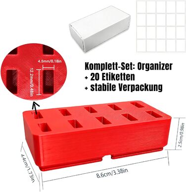 Органайзер для USB-накопичувачів TATMOHIK: сумка-чохол для 10 USB-флешок, аксесуари для зберігання, червоний
