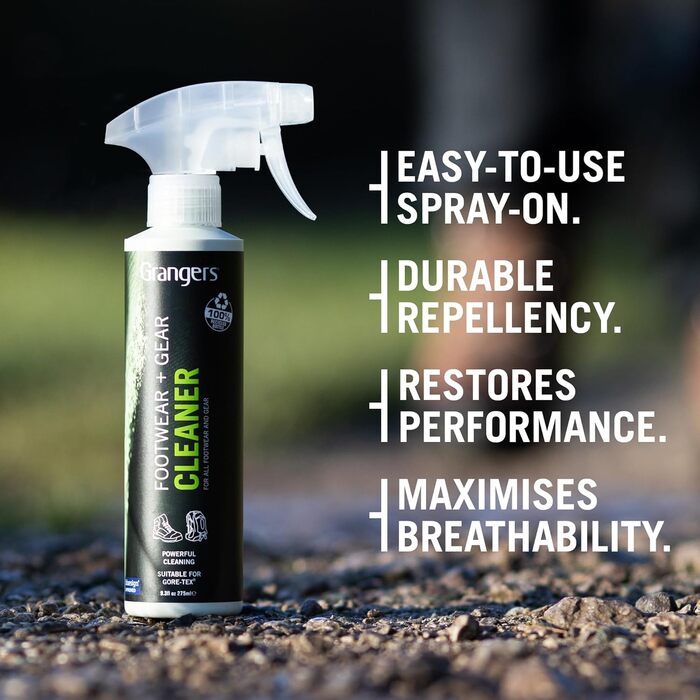 Granger's Unisex Sports Shoe and Sneaker Footwear Care Kit, Black