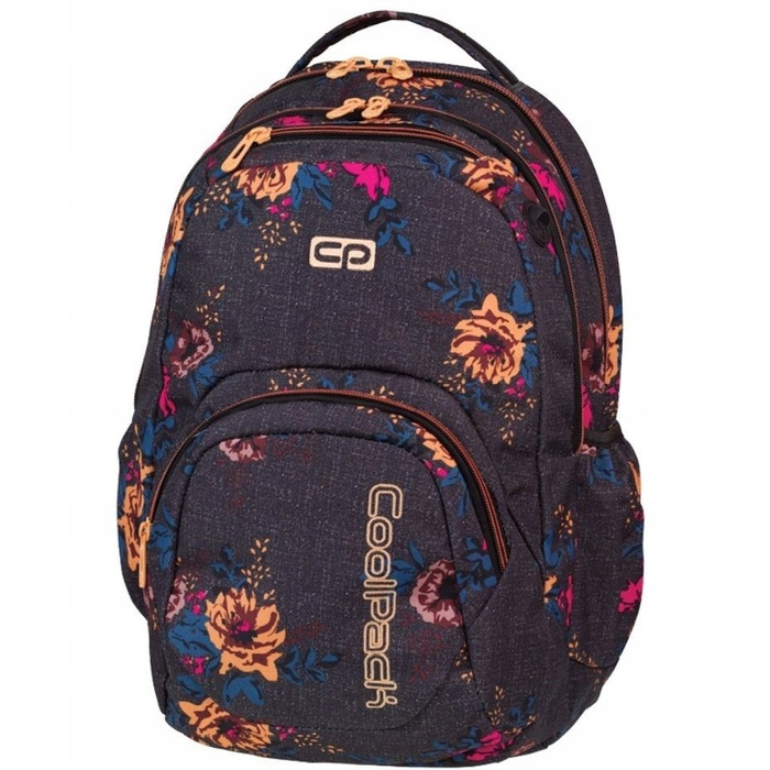 Багатовідсіковий шкільний рюкзак CoolPack, багатоколірний, 26 л, з квітковим принтом