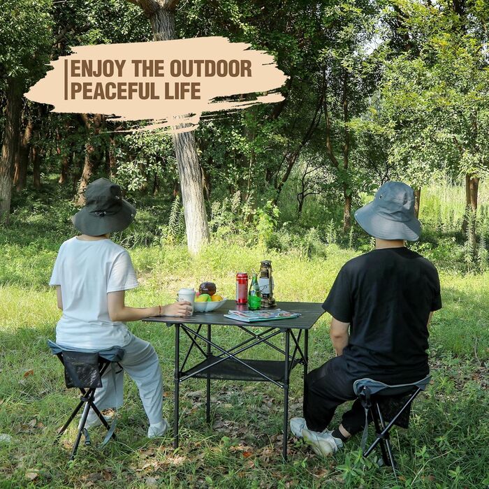 REDCAMP 2 шт. складані туристичні стільці-штатив, 56 см, чорний та сірий