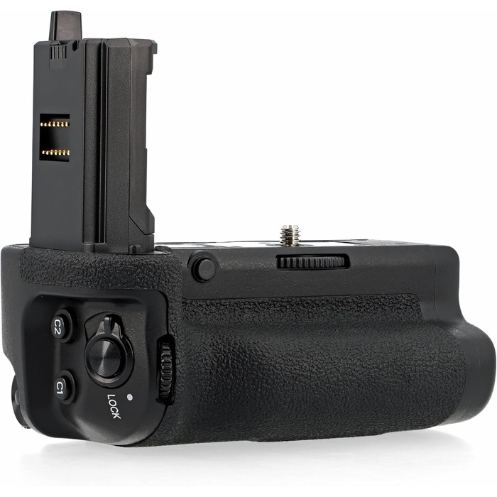 Ручка-акумулятор для Canon EOS RP & R8, сумісна з Sony a9 III a1 II, VG-C5, чорна. Місце для 2 акумуляторів, ергономічна, вертикальна та горизонтальна зйомка. Аналог EG-E1