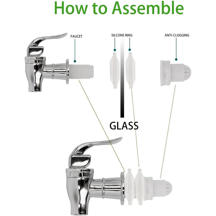 Скляний диспенсер для напоїв на підставці 4л з нержавіючої сталі (2 шт.)