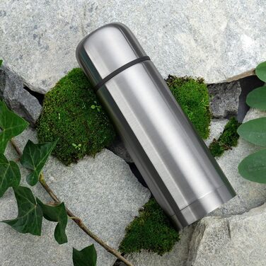 Термос Gräwe з нержавіючої сталі, 350 мл, срібний. Термокружка-термос з кришкою-чашкою, для подорожей, миється в посудомийній машині