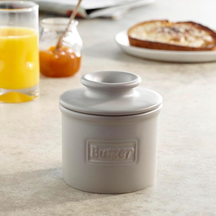Оригінальна керамічна маслянка Butter Bell L. Tremain, французька маслянка з колекції Café-Matte, колір Stone
