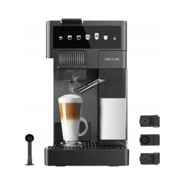 Кавомашина тиску та крапельна Cecotec FreeStyle Latte, 1350 Вт, чорна, 20 бар