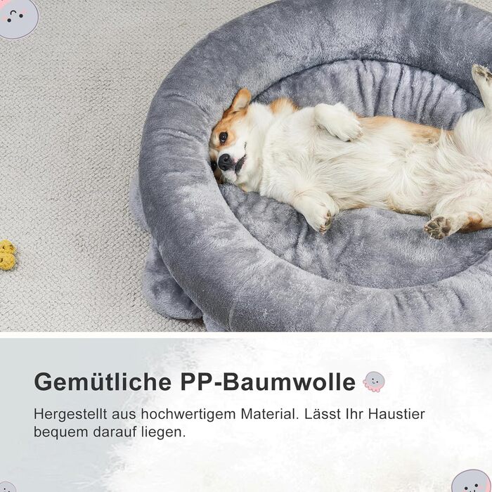 Кругле ліжко для собак та котів Jiupety Boho XL, рожеве, з м'яким кріслом, для великих собак, антистрес, ліжко-крісло для тварин
