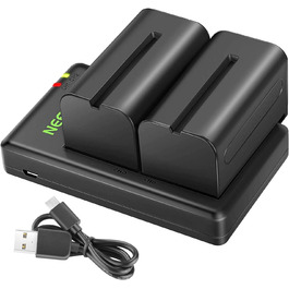 NEEWER NP-F750 5600mAh акумулятор з USB-зарядним пристроєм, сумісний з Sony NP-F550/750/970 та ін.