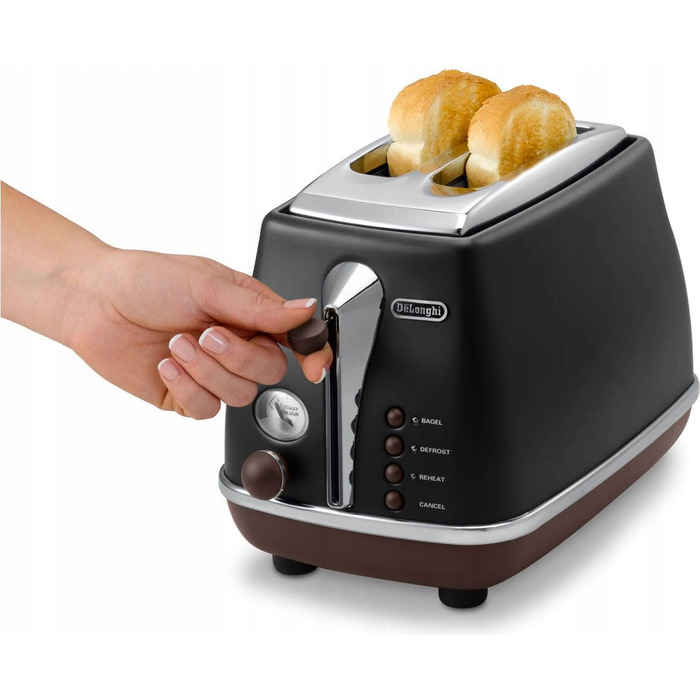 Тостер De'Longhi CTOV 2103.BK, чорний, 900 Вт