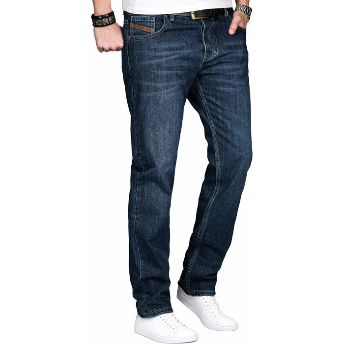 Чоловічі джинси Alessandro Salvarini Comfort Fit прямого крою, темно-сині (33W/36L)