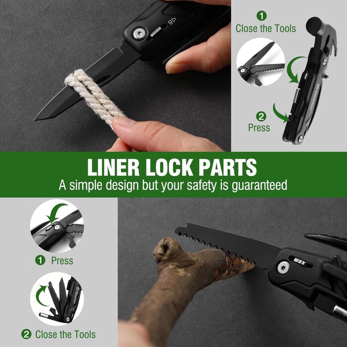 Мультитул 14 в 1 для чоловіків: набір інструментів для кемпінгу, подарунок на День народження, Різдво, Адвент-календар для чоловіків