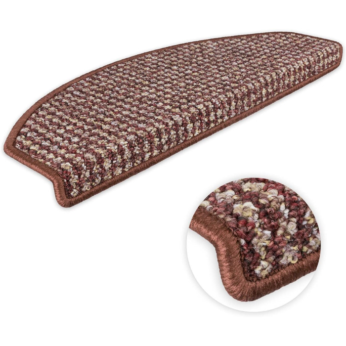 Ступінчасті килимки Kettelservice-Metzker Gera, напівкруглі, 15 шт. - для сходів, антиковзаючі