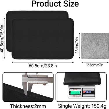 Термостійкий килимок під кавомашину: 3 шт. Захист від нагріву 40.5x60.5 см для плити, духовки, Airfryer. Антиковзка захисна підставка