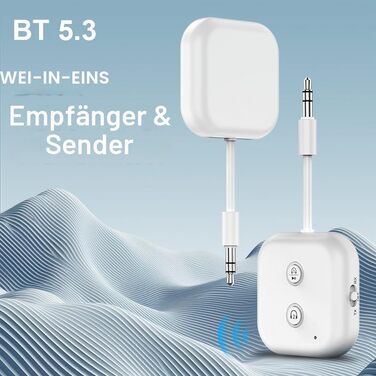 Bluetooth-адаптер Isobel 2-в-1 (передавач та приймач) версії 5.0 з низькою затримкою, оптичним виходом Toslink, RCA та AUX 3.5мм для ТВ, ПК та ноутбуків, Dual Link