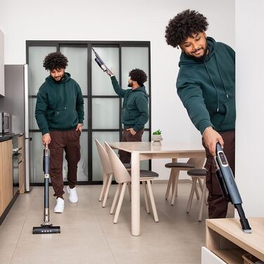 Бездротовий пилосос Cecotec Conga Rockstar 5500 Hurricane Station Flex Max: 220AW, 700W, станція самостійного очищення, 90 хв роботи, антизаплутувальна щітка, гнучкий шланг, циклонна технологія (Scoba 3000 + самоочищення)