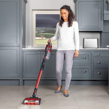 Пилсос бездротовий Shark IZ201EU з антизаплутування волосся, 40 хв роботи, 0.7 л, насадка для шерсті тварин, червоний