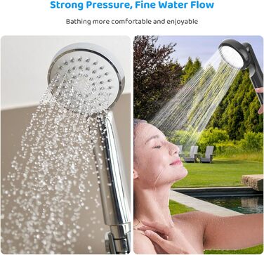 Портативна кемпінгова душ Forever Speed з акумулятором, 2м шланг для кемпінгу, саду, автомийки, пляжу, подорожей