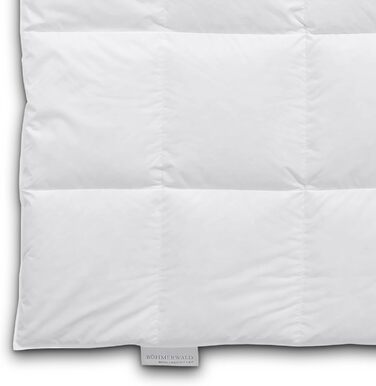 Bohemian Forest Comfort Down Duvet, suitable for allergy sufferers, 90% down / 10% feathers, fill weight: 630 gr., warmth class: normal, Oeko-Tex Standard 100, white, size: 135 x 200 cm. Warmth class normal 135 x 200 cm