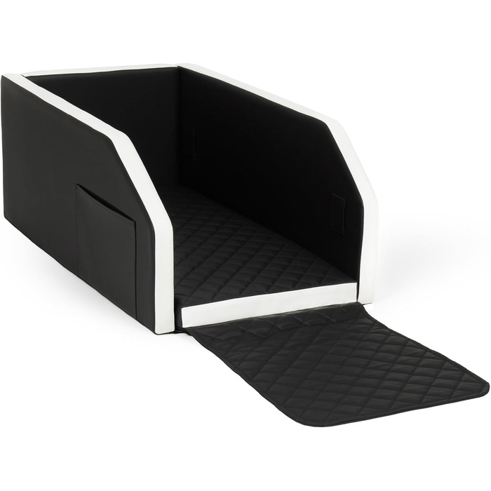 Автоматичне ліжко для собак у машину Velinda, 55x100 см, чорно-біле