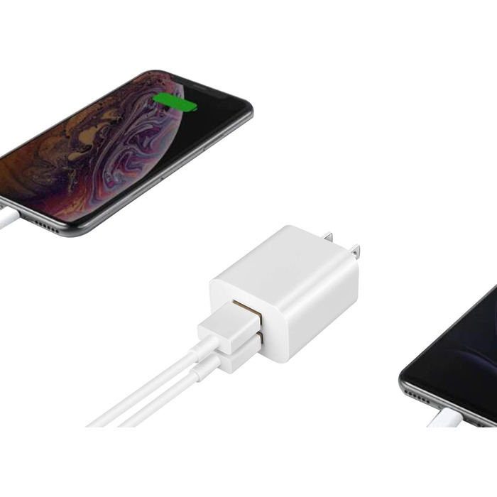 Зарядний пристрій USB-C 2-в-1, 4 порти 40W, швидка зарядка PD 3.0 для iPhone 17/16/15/14/13/12/11 Pro/Max/Plus/XR/XS, iPad, Samsung