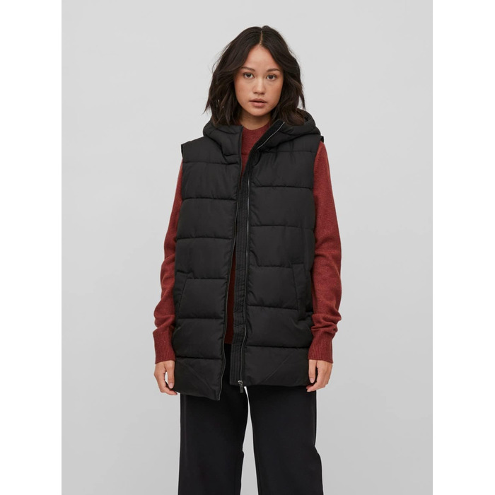 Жилет VILA Vitate S/L з наповнювачем, чорний (Black)